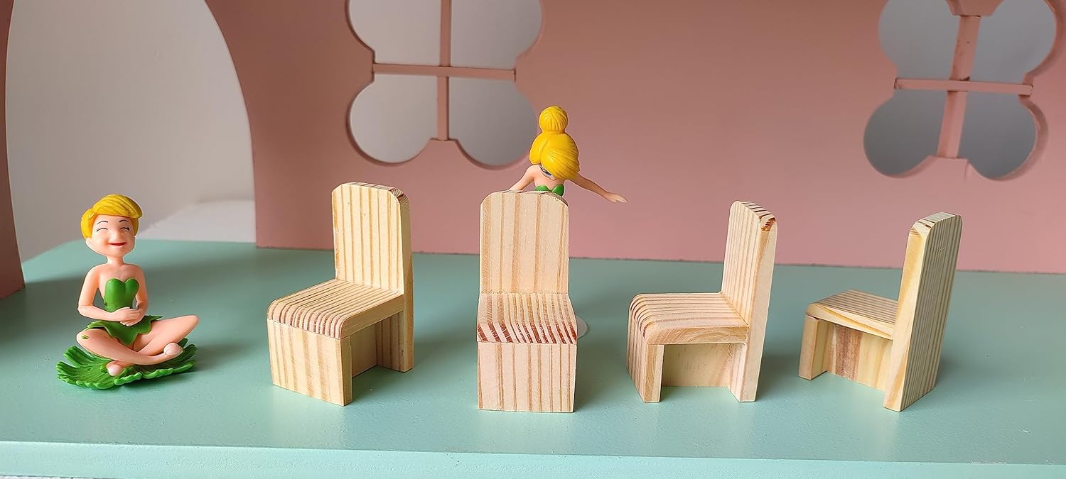 Timeless Wooden Dollhouse Furniture Set - Extended Kitchen