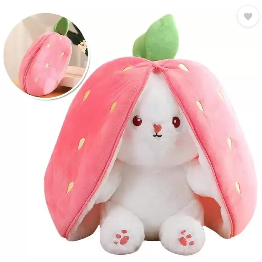 Reversible Cute Plush Big Ears Bunny