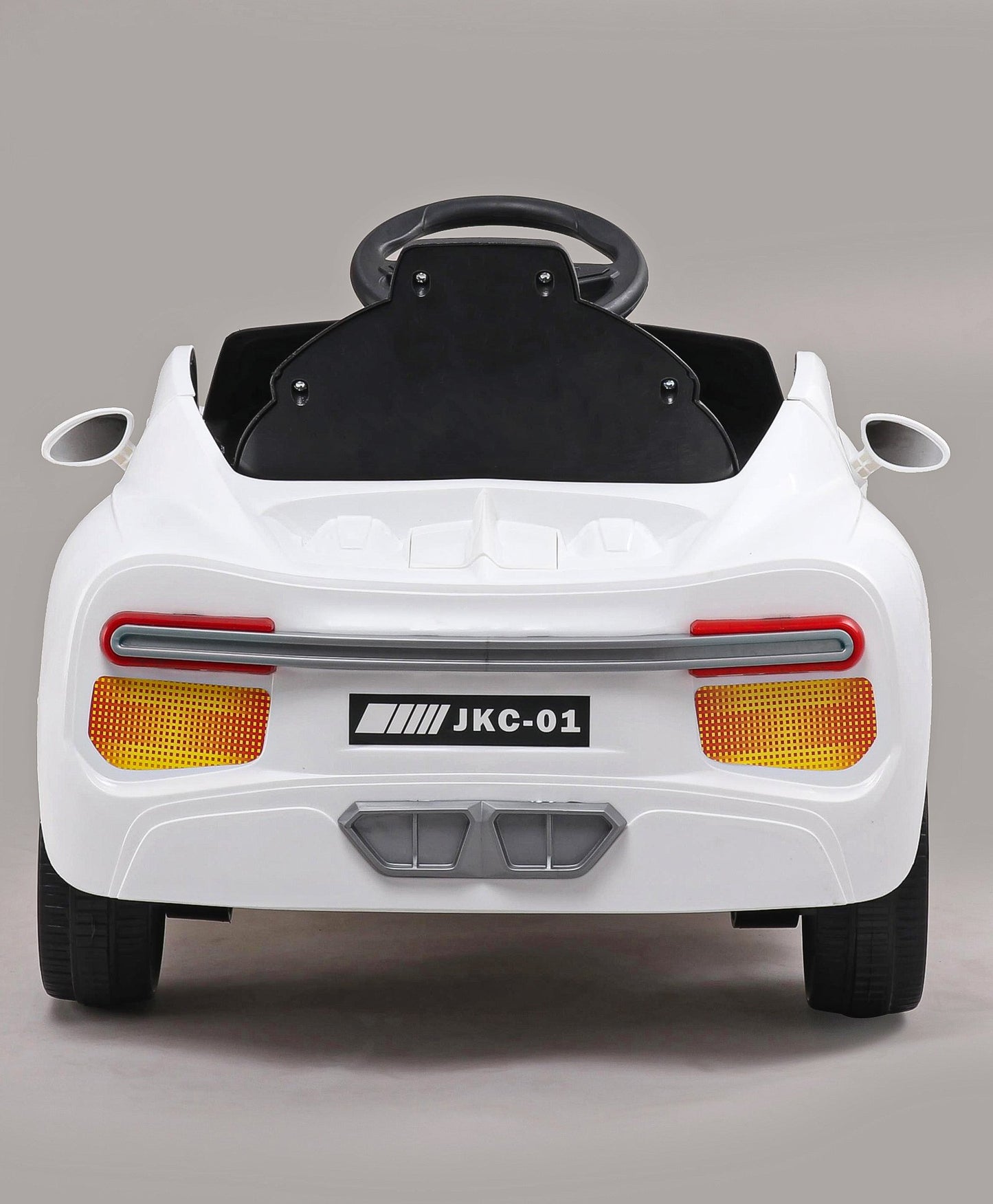 Babyhug Battery Operated Small Ride On Car with Scissor Doors, Music, and Lights - White | Fun and Safe Toddler Electric Car for Outdoor and Indoor Play  &nbsp;
