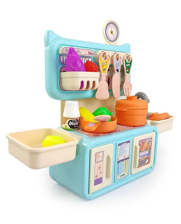 Dream Kitchen Playset Toy Pretend Play Realistic Cooking Action Modern Kitchen Set - Real Like Working Sink - Random Color As Per Stock (without Stove Small)