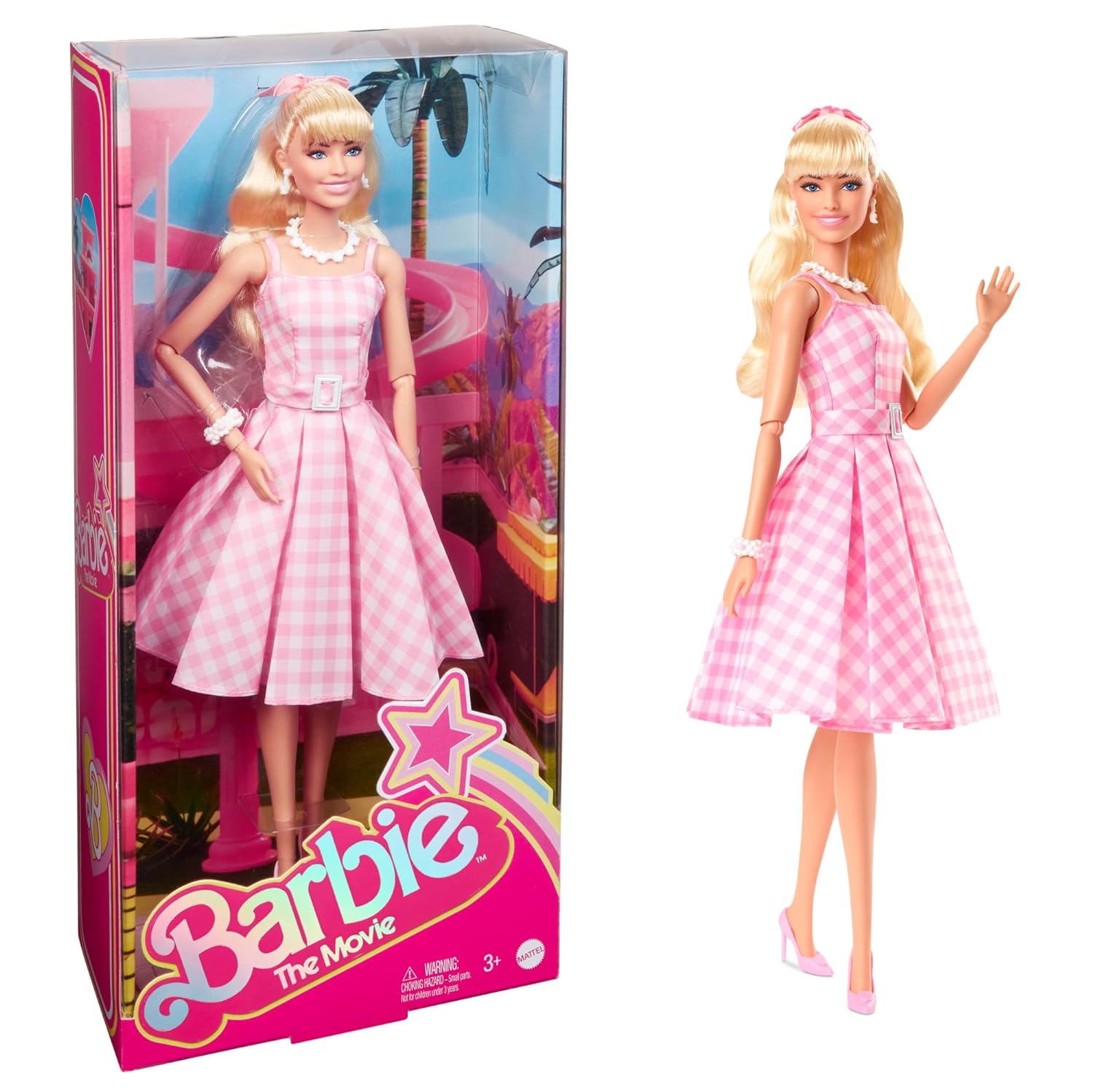Barbie™ The Movie Doll in Pink and White Gingham Dress