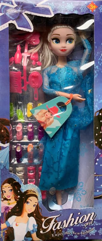 Frozen Doll Set with Movable Joints and Fashion Accessories