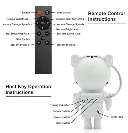 Toy Imagine Transform Your Space with The Astronaut Galaxy Projector: Remote-Controlled Celestial Ambiance at Your Fingertips