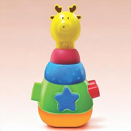 Reindeer Stack N Sort  2 in 1 Stacking and Shape Sorter Play Set , 100% Non-toxic ,for 18-36 months age group kids