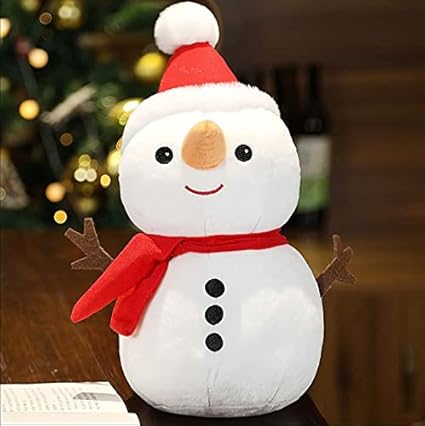 SOFT TOYS Snowman Plush Toy Stuffed Snowman Animal Christmas Holiday Pillow Soft Toys for Christmas Decorations 35cm