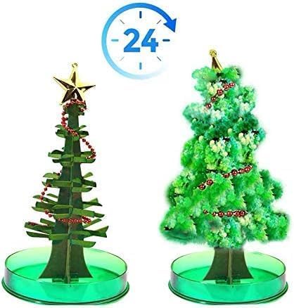 IDELLA Magic Growing Crystal Christmas Tree, DIY Decorations Tree, Funny Educational and Party Toys, Kids DIY Felt Magic Growing Xmas Ornaments