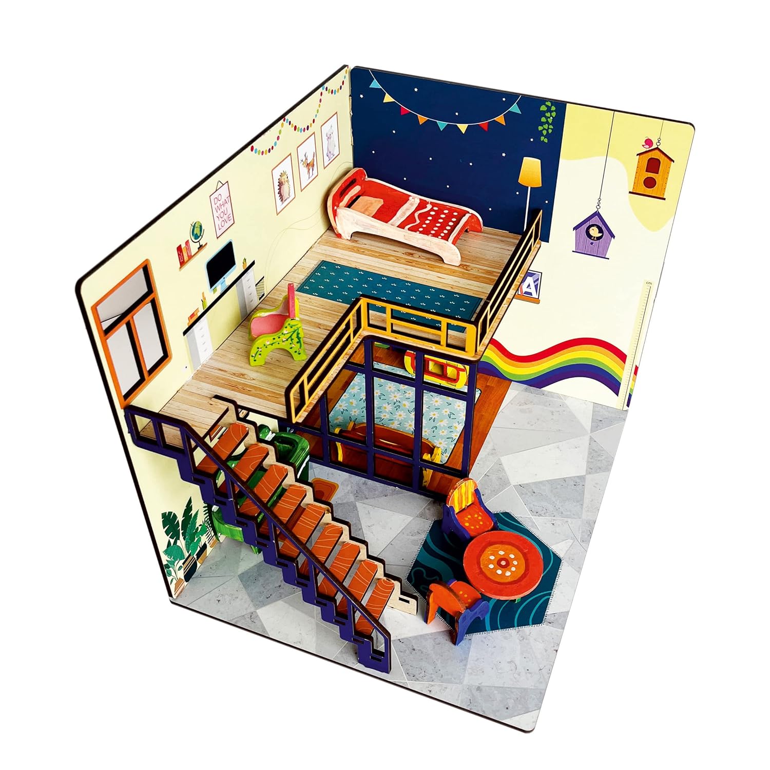 FantasyVilla Wooden Dollhouse Kit