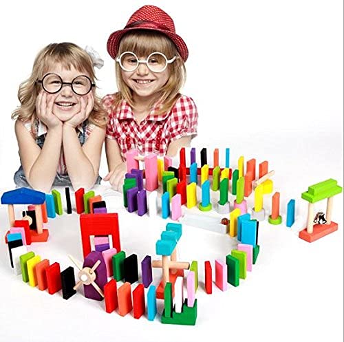 Smartcraft 100 Pieces 12 Colors Wooden Standard Competition Domino Children Early Educational Toys