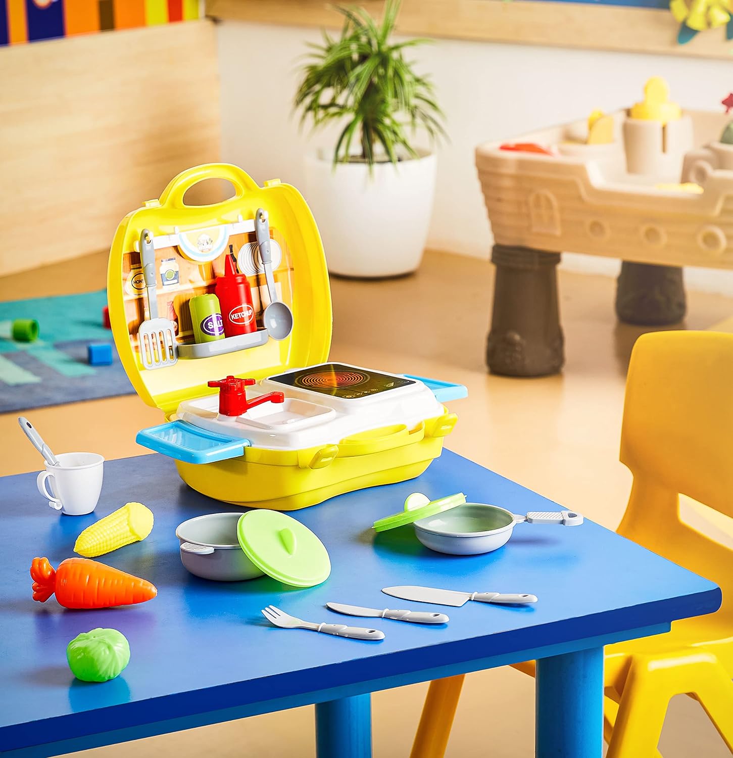 Jam & Honey Plastic Suitcase - Kitchen Set for Kids