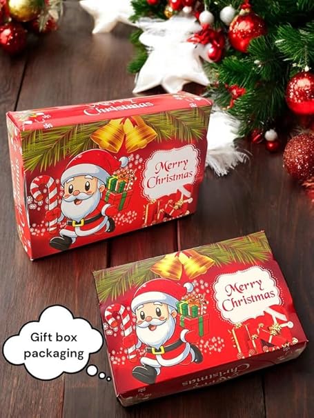 Christmas Santa Stationery Gift Set for Kids I new year goody gift set cute stylish School Stationery Pencil Pouch with Bag Diary I Return Gift for Kids (8 items set)