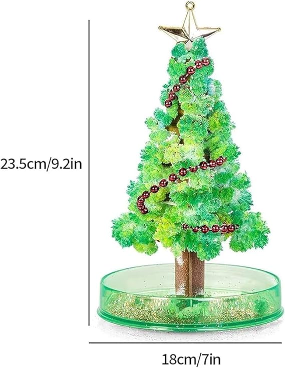 IDELLA Magic Growing Crystal Christmas Tree, DIY Decorations Tree, Funny Educational and Party Toys, Kids DIY Felt Magic Growing Xmas Ornaments