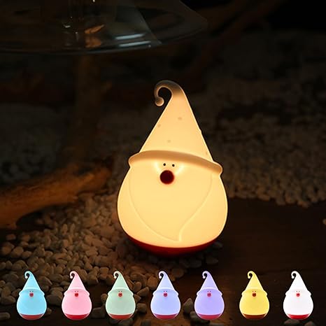 NYRWANA Night Lamp for Bedroom, Cute Lamp, Night Lamp for Kids, Cute Night Lamp, Silicone Lamp, Birthday Gifts, Kids Room Decor, Lamp for Kids, Santa Lamp