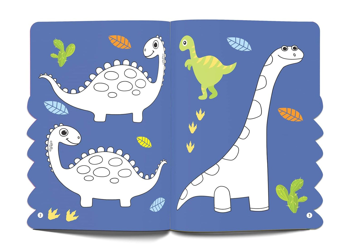 Dinosaurs - Coloring and Sticker Activity Book (With 150+ Stickers)48 pages,2-4 years