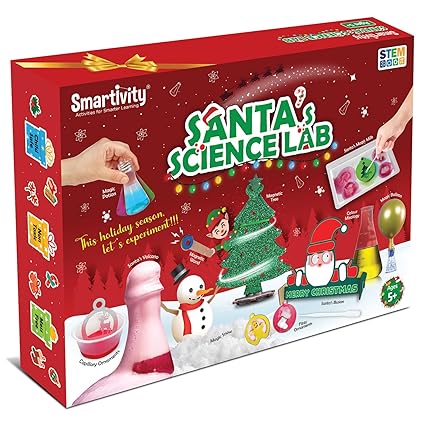 Smartivity Christmas Science Kit for Kids Ages 5-6-7-8-9-10 Years I 16 Amazing Holiday Science Experiments I Christmas, Birthday Gift for Boys & Girls Age