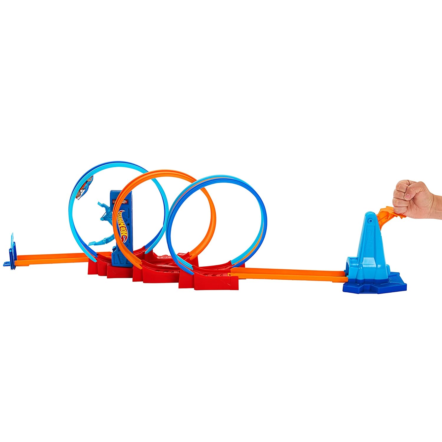 Hot Wheels Track Set, Ultra Hots Loop Madness with 3 Loops and 1 Hot Wheels Car in 1:64 Scale, Connects to Other Sets