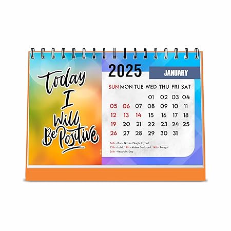 ESCAPER Motivational Desk Calendar 2025 (22 x 15 cm), Table Calendar 2025, Desktop Calendar 2025, Inspirational Quotes Calendar 2025, Motivational Calendar for Desk, New Year Calendar 2025