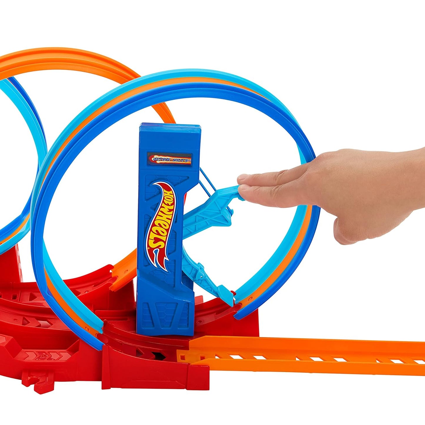 Hot Wheels Track Set, Ultra Hots Loop Madness with 3 Loops and 1 Hot Wheels Car in 1:64 Scale, Connects to Other Sets