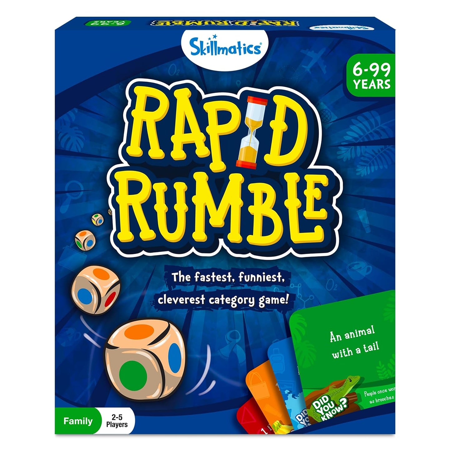 Skillmatics Rapid Rumble Board Game - Fun for Family Game Night, Educational Card Game for Kids, Teens & Adults, Ideal Gift for Ages 6 and Up