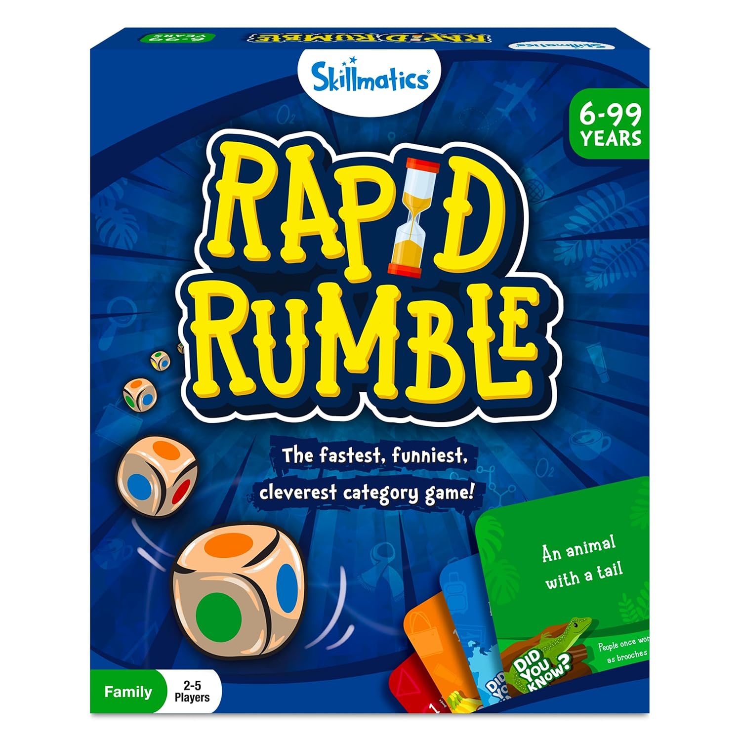 Skillmatics Rapid Rumble Board Game - Fun for Family Game Night, Educational Card Game for Kids, Teens & Adults, Ideal Gift for Ages 6 and Up