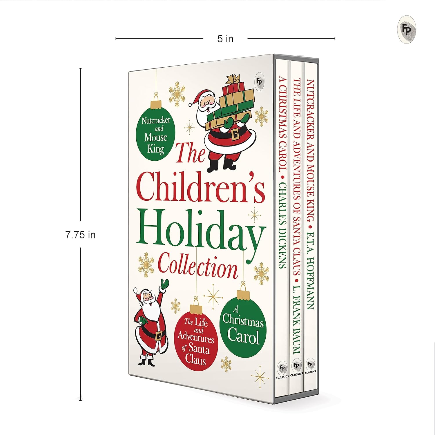 Children’s Holiday Collection Boxed Set (A Christmas Carol, The Life and Adventures of Santa Claus, Nutcracker and the Mouse King) Set of 3 Books