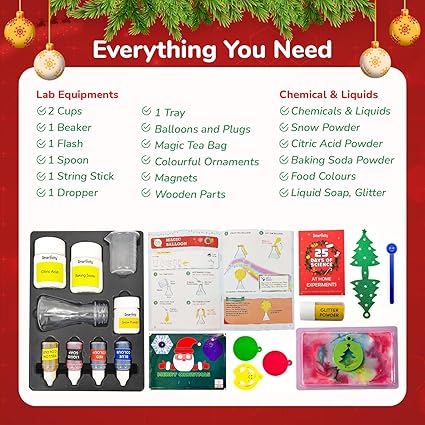 Smartivity Christmas Science Kit for Kids Ages 5-6-7-8-9-10 Years I 16 Amazing Holiday Science Experiments I Christmas, Birthday Gift for Boys & Girls Age