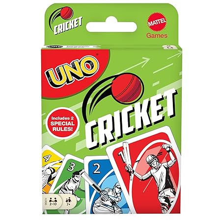 UNO Cricket Card | 2 Special Rules | 112 Cards 7+ Years