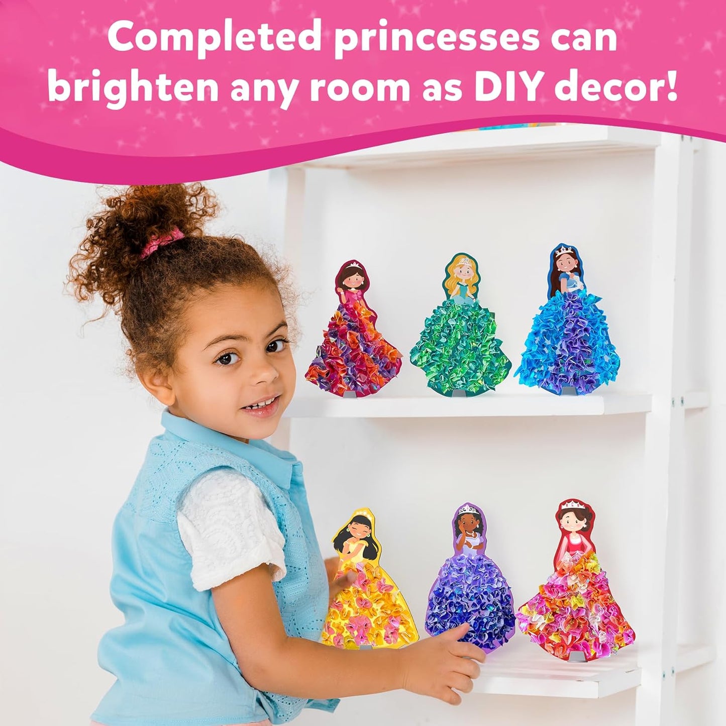 Skillmatics Art & Craft Activity - Poke-in Art Magical Princesses, Mess-Free Craft Kits for Kids - DIY Activity, Perfect Gifts for Girls & Boys Ages 4-8