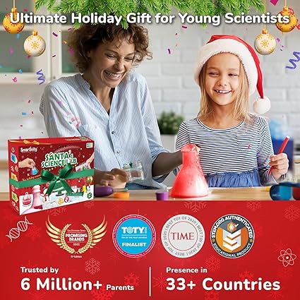 Smartivity Christmas Science Kit for Kids Ages 5-6-7-8-9-10 Years I 16 Amazing Holiday Science Experiments I Christmas, Birthday Gift for Boys & Girls Age