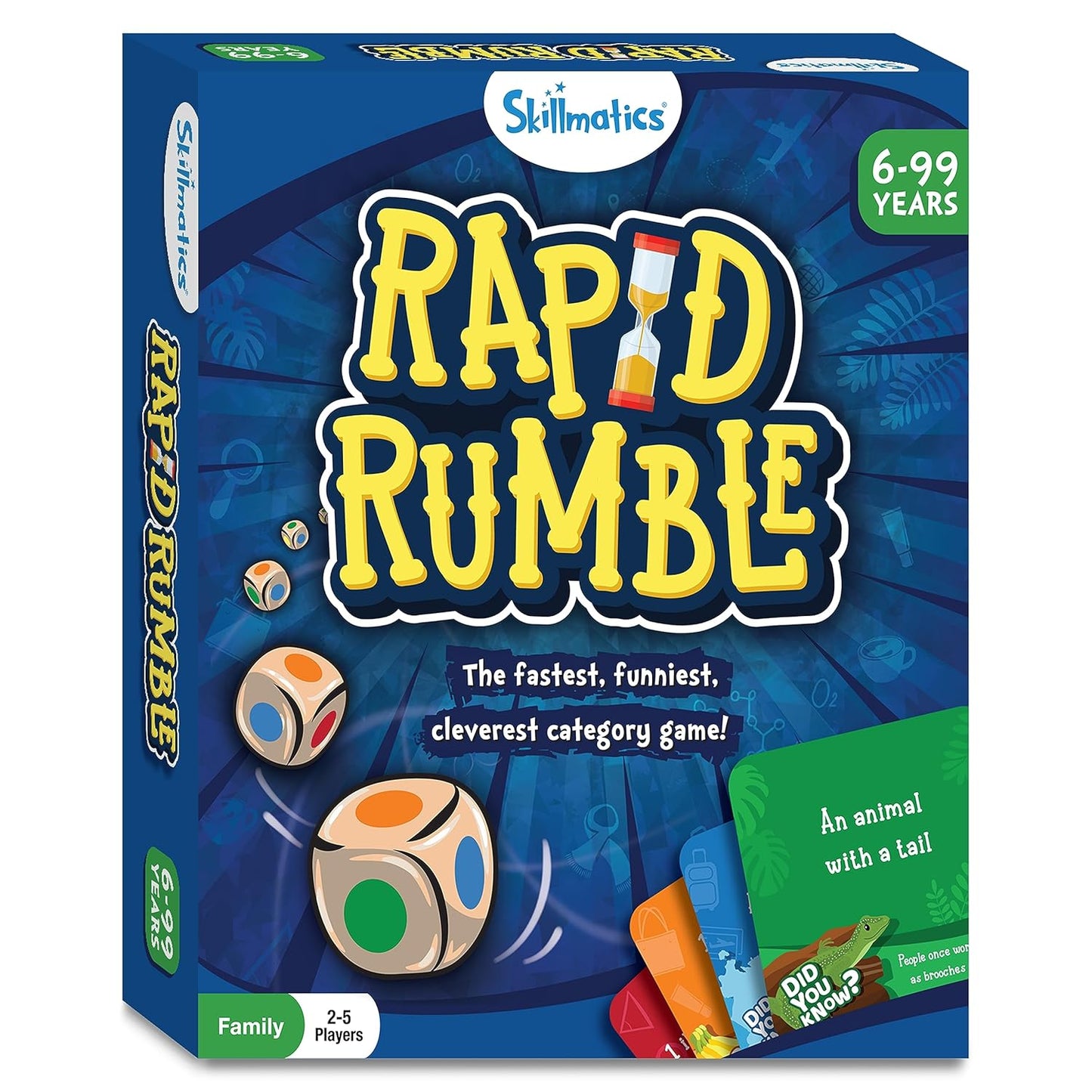 Skillmatics Rapid Rumble Board Game - Fun for Family Game Night, Educational Card Game for Kids, Teens & Adults, Ideal Gift for Ages 6 and Up