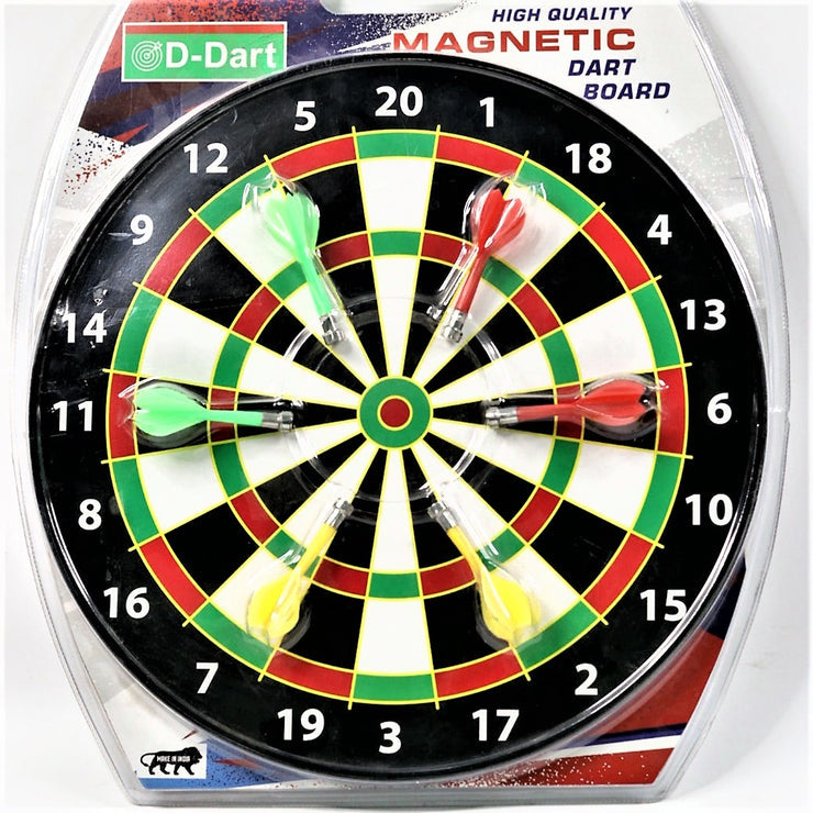 D–Dart Magnetic Dartboard Game Set | Diameter 41 cm - 16″ | Bulls eye Dart Board with 6 pcs Safe Darts for Indoor and Outdoor Game