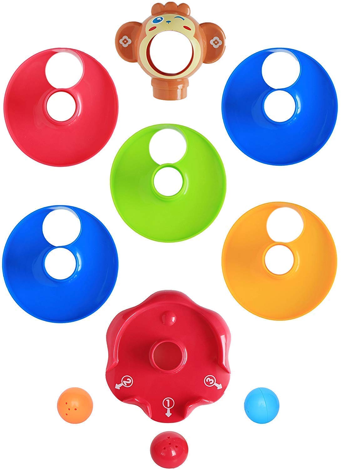 BrightStart Monkey Ball Drop Toy - 5-Layer Swirling Tower