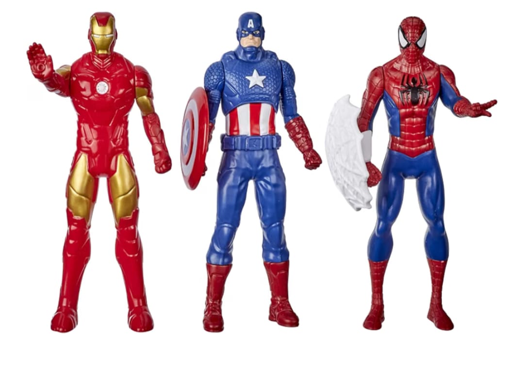 Superhero Action Figure Set – Iron Man, Spider-Man, Hulk & Captain America | Kids Collectible Toy Set