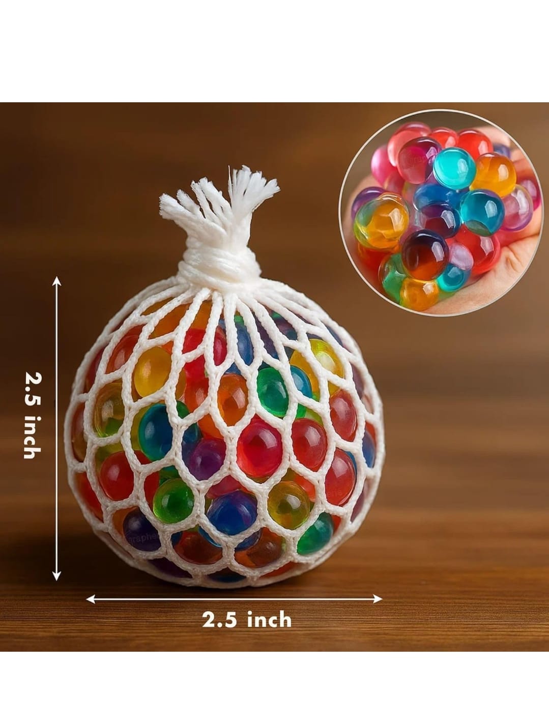 Set of 2 Colorful Bubble Ball Fidget Toy – Sensory Stress Relief Squeeze Ball for Kids & Adults