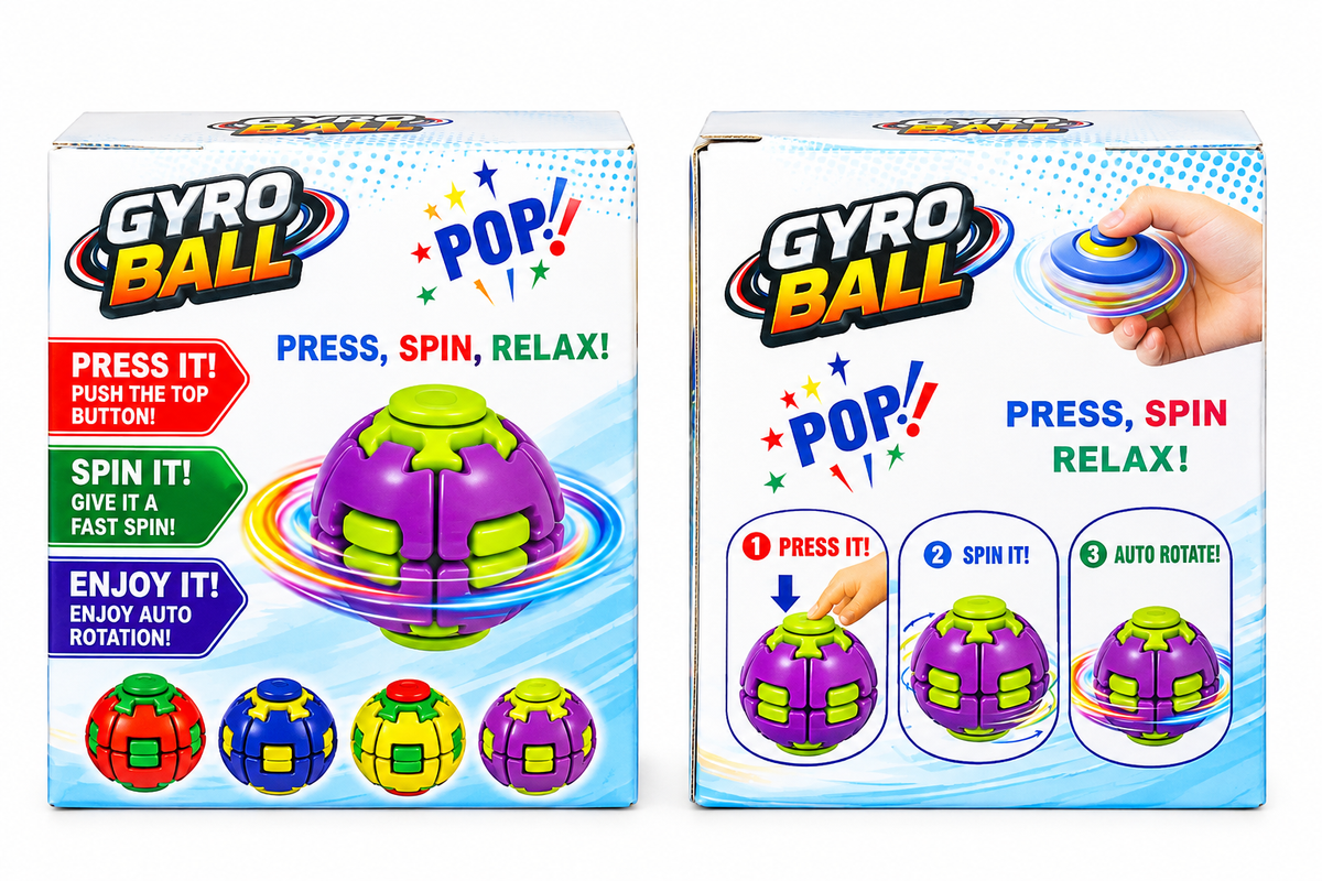 Gyro Ball – Press, Spin & Relax Toy