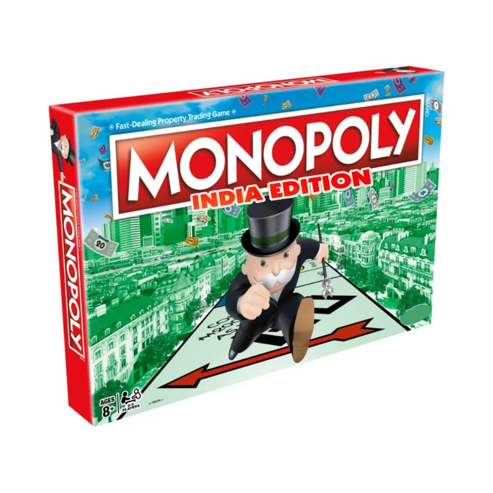 Monopoly India Edition Game,Contents - (Game Board, 8 Coins, 28 Title Deed Cards, 16 Chance Cards, 16 Community Cards, 1 Set of Monopoly Money, 39 Small House, 12 Big Hotels, 2 Dice)