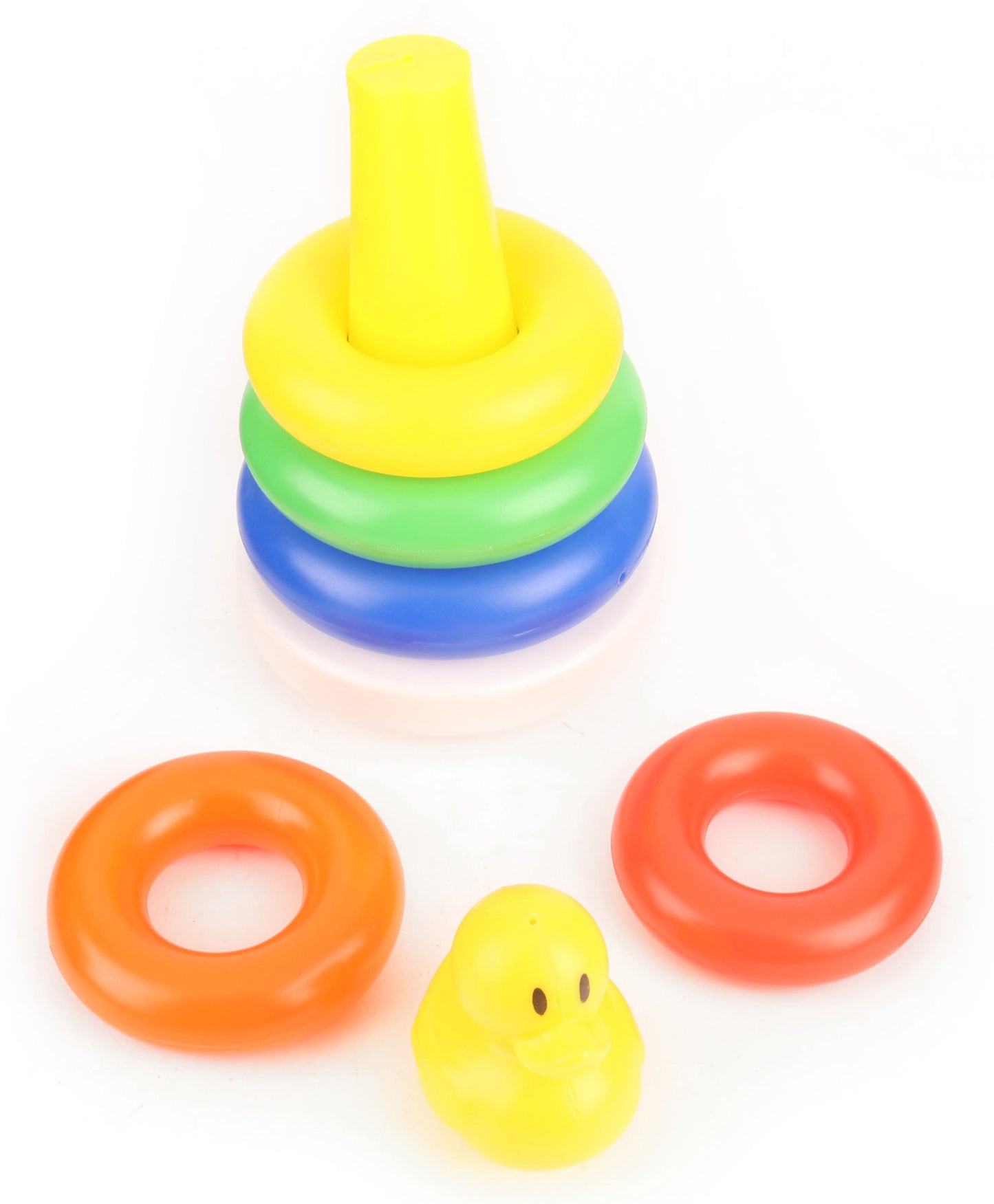 Ratnas Multicolour Small Duck Ring - Set of 8