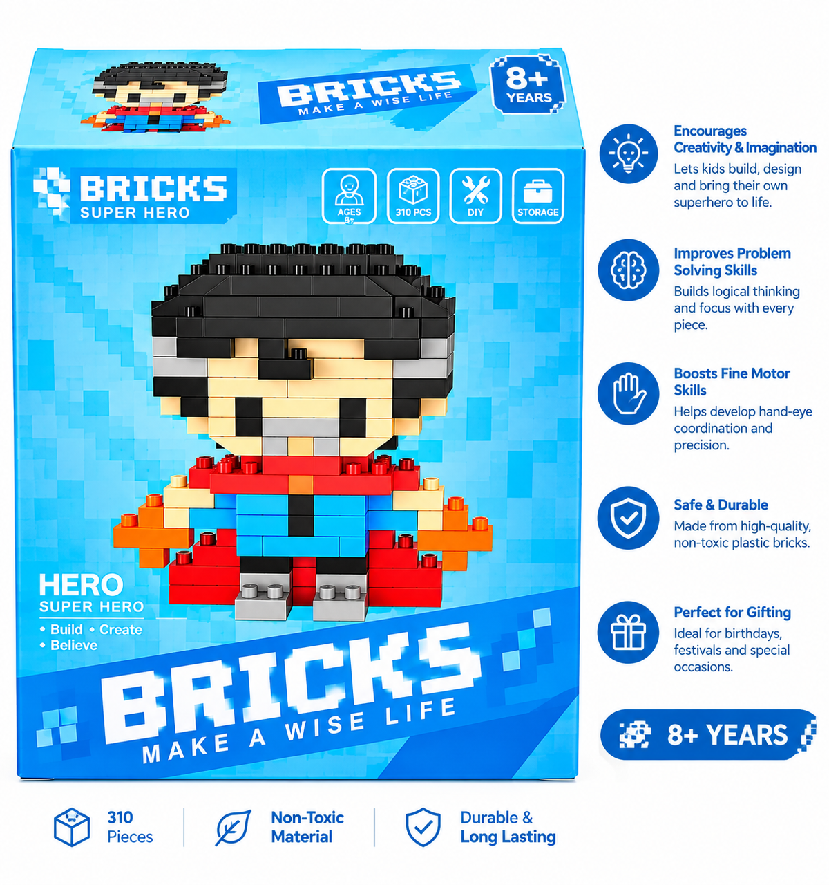 Hero Superhero Building Blocks Toy