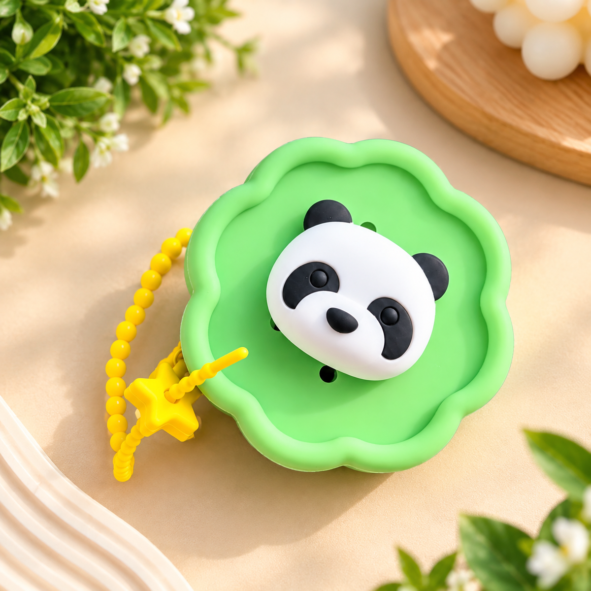 Panda Mini Pouch with Beaded Handle & Zipper – Cute Kids’ Coin & Accessory Pouch