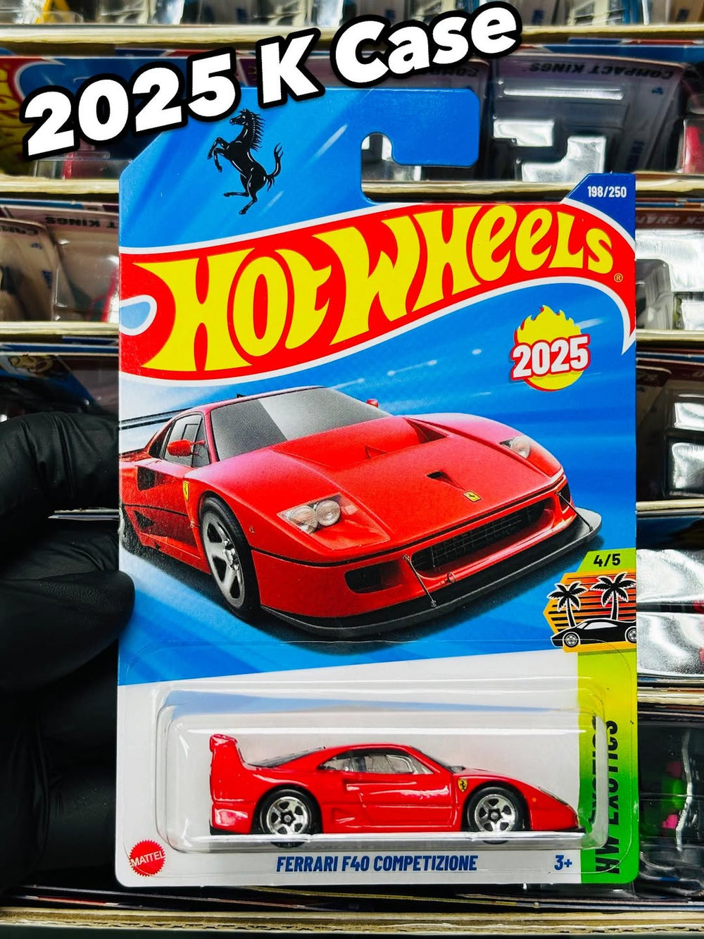 Hot Wheels 2025 J and K Case Vehicle Exclusive Collection Ferrari F40 Competizione 3 years and above HW EXOTICS
